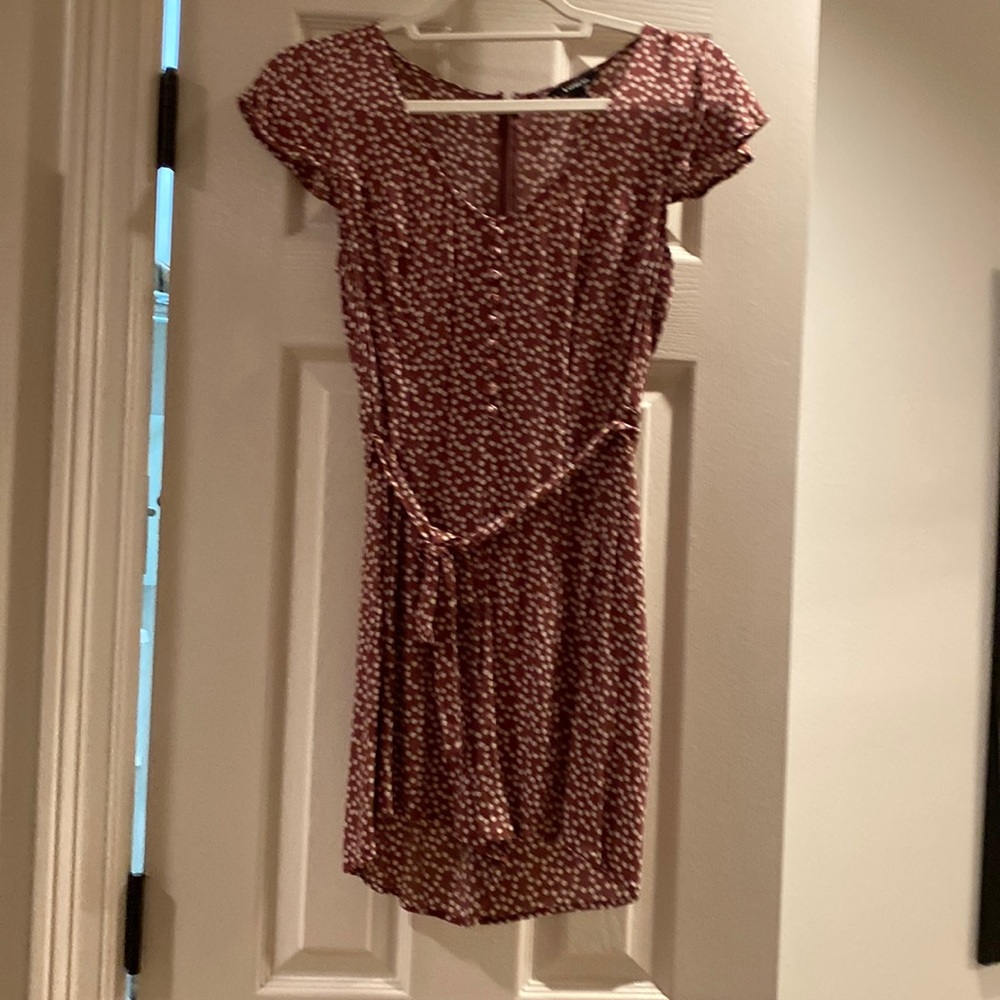 Brown polka dot romper